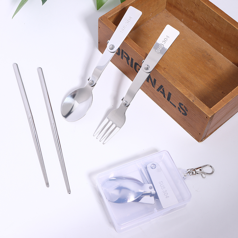 Bamboo Cutlery Travel - 1 قطعة/3 قطعة الفولاذ المقاوم للصدأ