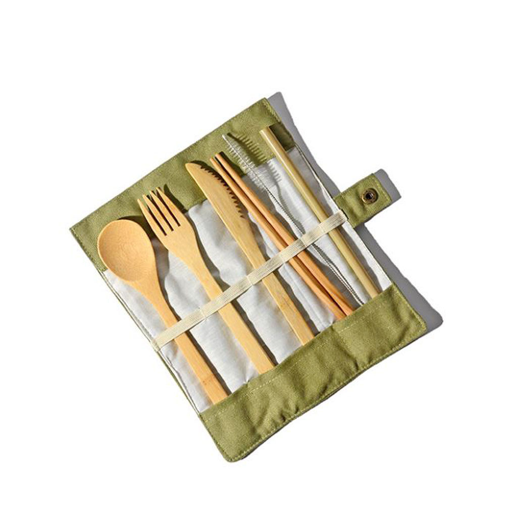 قابلة لإعادة الاستخدام الخيزرا - مراجعة Bamboo Cutlery Travel وسعره