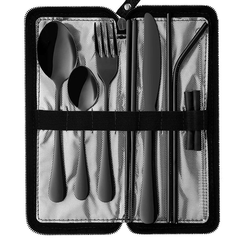 مجموعة أدوات مائدة محمولة جديد - مراجعة Bamboo Cutlery Travel وسعره
