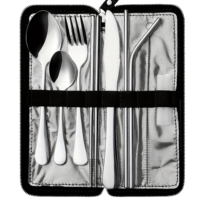مجموعة أدوات مائدة محمولة جديد - مراجعة Bamboo Cutlery Travel وسعره